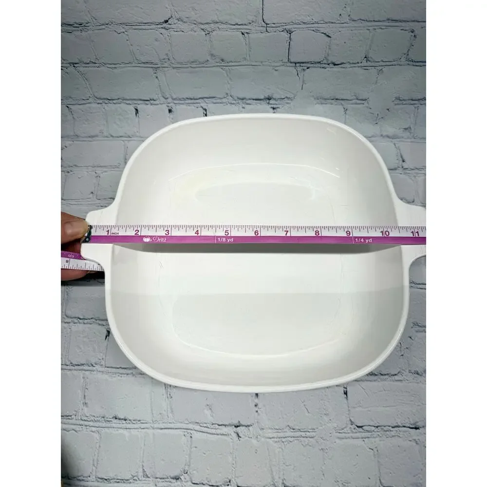 Vintage CorningWare casserole dish featuring the iconic 